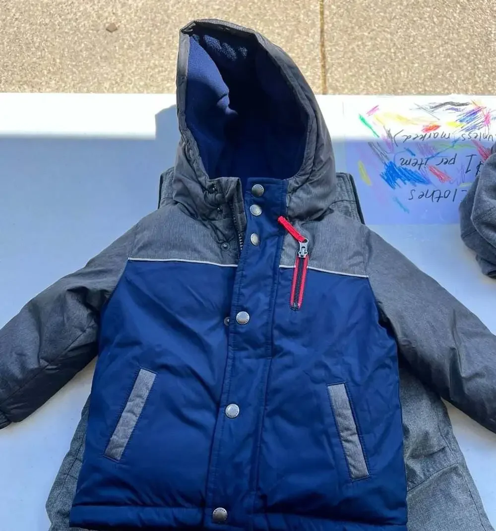 babyGap Toddler Boys Colorblock Insulated Winter Hooded Puffer Jacket 18-24 Mont